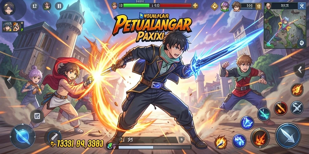 Tampilan gameplay <strong>333I</strong> menunjukkan aksi karakter yang mendebarkan.
