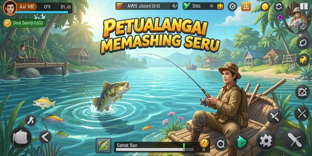 Menampilkan gameplay memancing yang seru dan realistis.