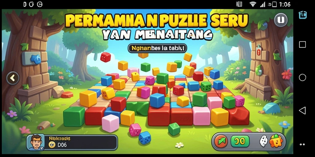 Screenshot gameplay D06 menampilkan tantangan puzzle yang menarik.