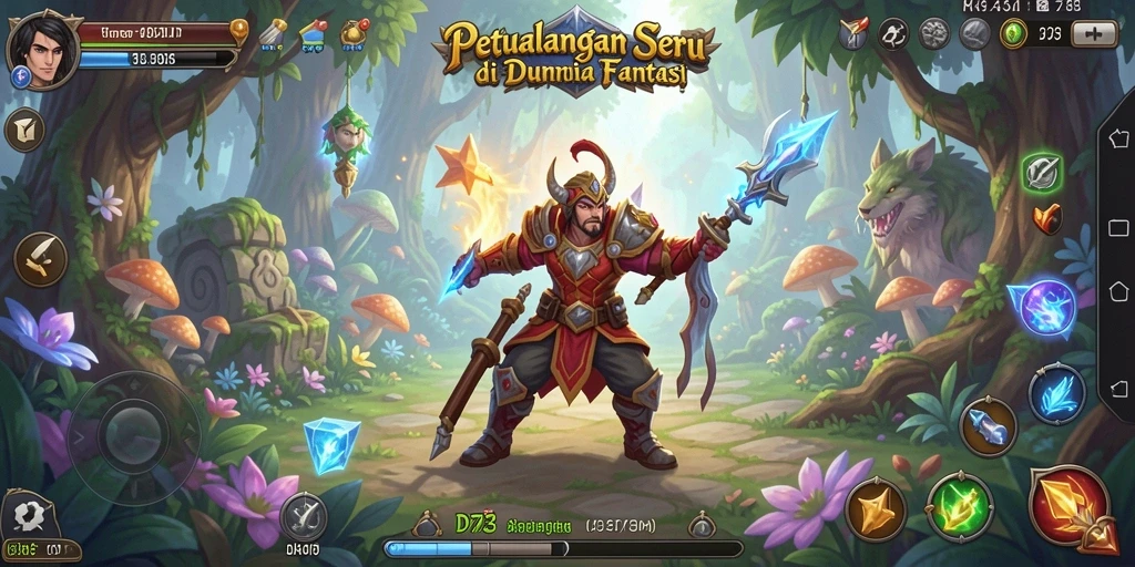 Tampilan gameplay D73 yang menakjubkan dalam petualangan seru.