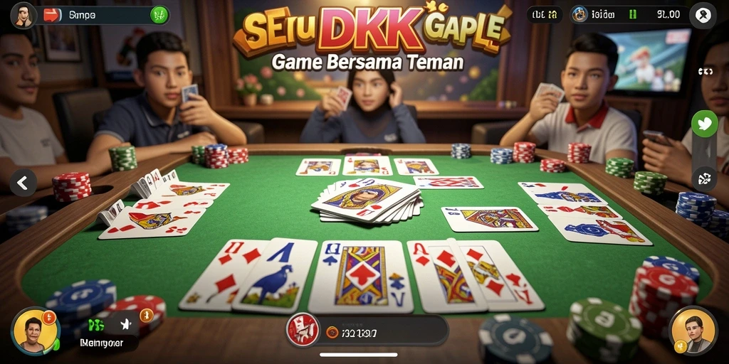 Tampilkan gameplay seru yang penuh strategi Gaple.
