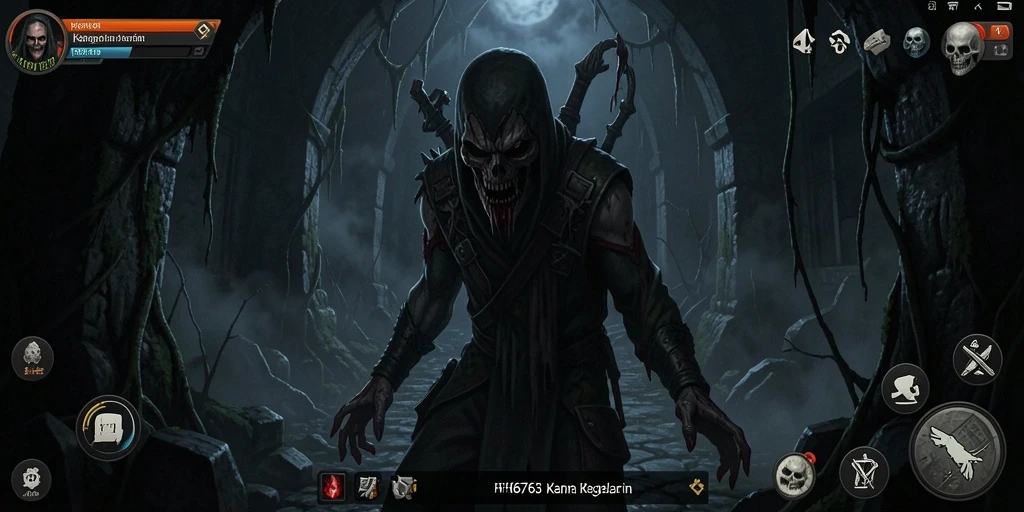 Tampilan gameplay FH6767 dengan suasana menakutkan.