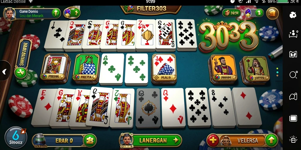 Tampilan utama FILTER303 saat bermain Domino yang menarik.