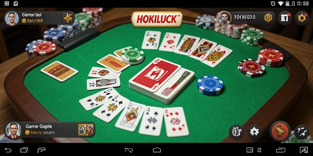Tampilan menarik dari gameplay Gaple di HOKILUCK.