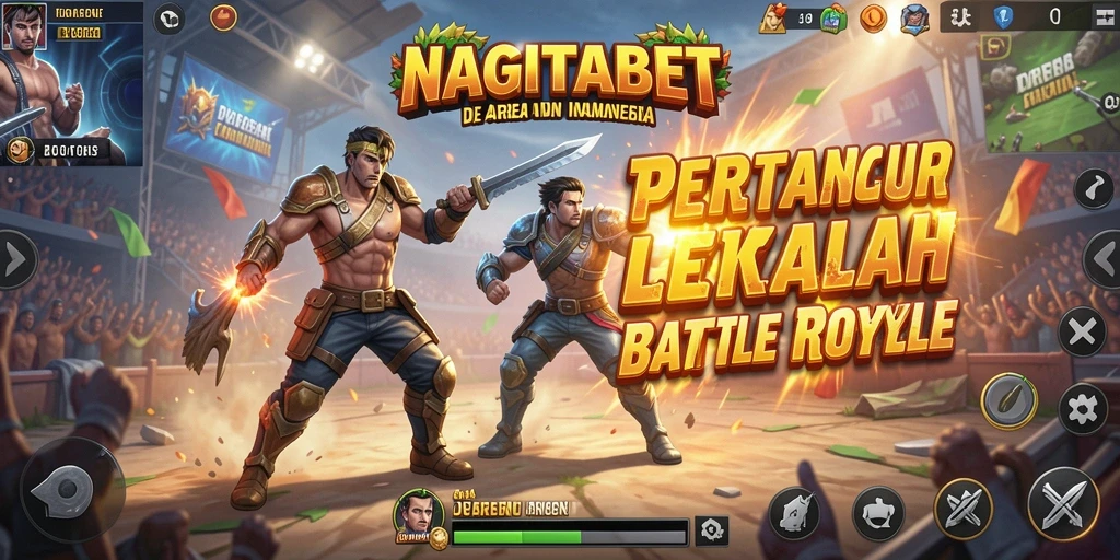 Gameplay seru NAGITABET dengan pertempuran epik di arena Battle Royale.