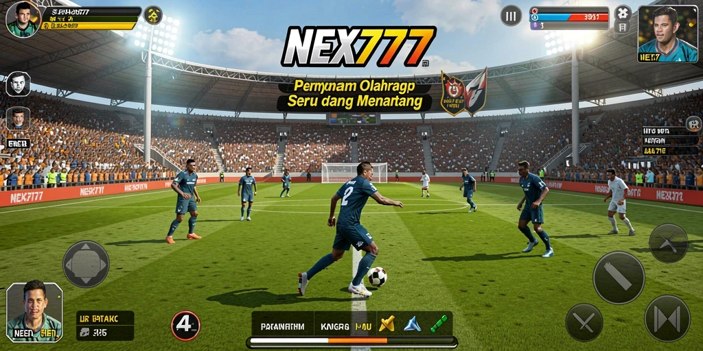 Screenshot NEX777 menampilkan aksi olahraga yang mendebarkan di dalam game.
