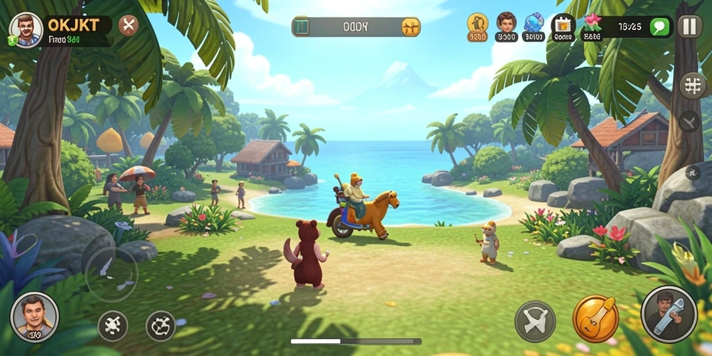 Screenshot gameplay yang menampilkan keseruan bermain OKJKT.
