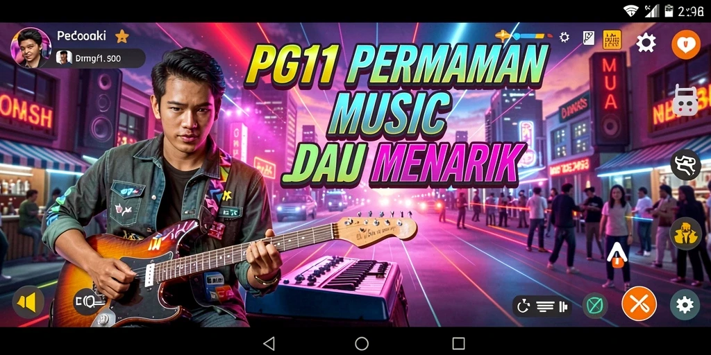 Tampilan gameplay PG11 yang penuh warna dan interaktif.