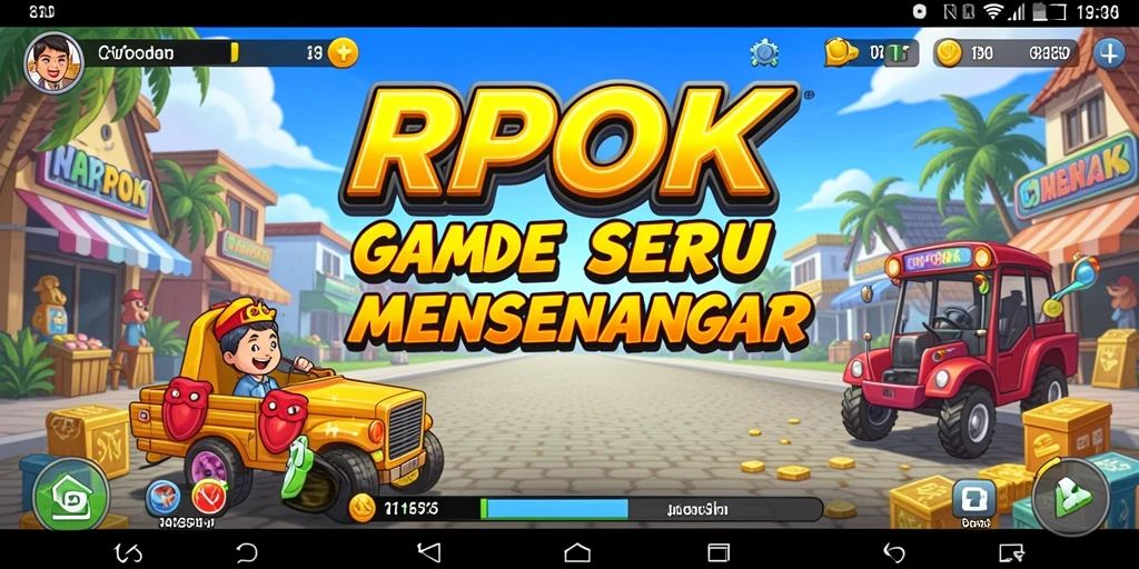 Tangkapan layar utama RPOK menampilkan gameplay Arcade yang seru.