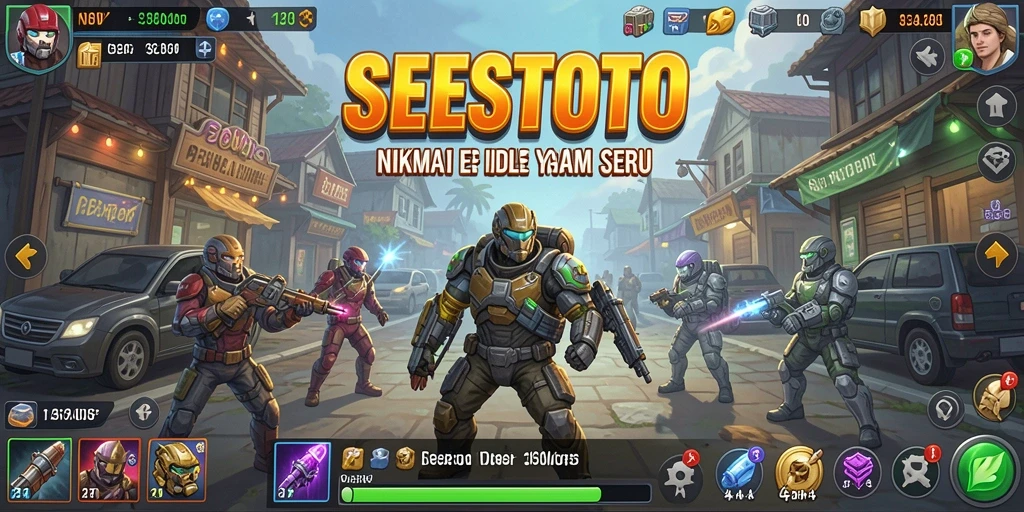 Gambaran gameplay menenangkan dari SESETOTO dengan berbagai fitur Idle.