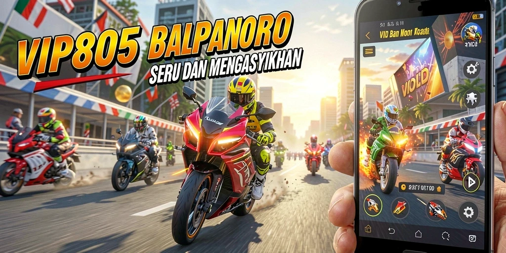 Screenshot VIP805 menampilkan aksi balapan motor yang seru dan mendebarkan.