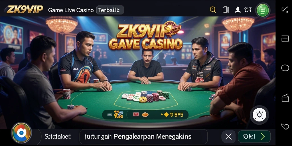 Gameplay Live Casino yang menegangkan dan interaktif dalam ZK9VIP.